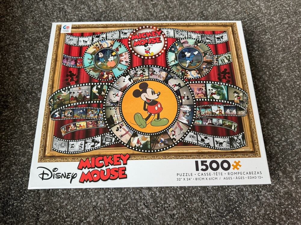 Disney Mickey Mouse Movie Reel 1500-Piece Jigsaw Puzzle NEW
